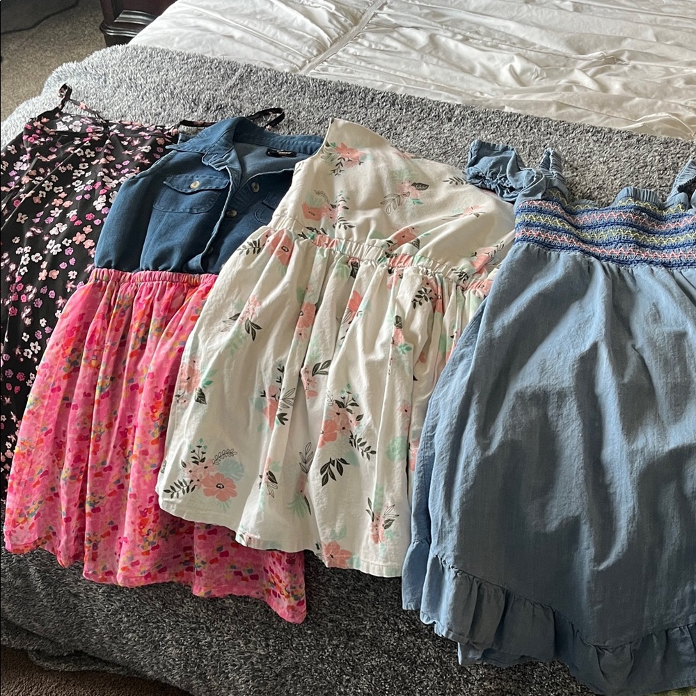 4 Floral and Denim Dress Collection bundle